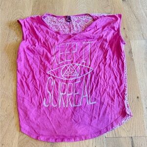 Prana Pink 'Keep It Surreal' Women's Tee